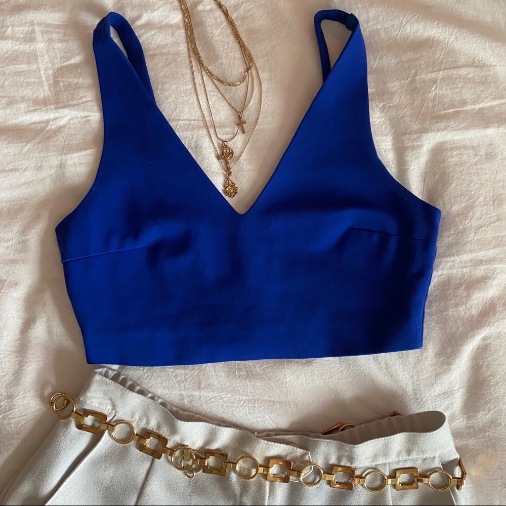 Royal Blue Crop Top
